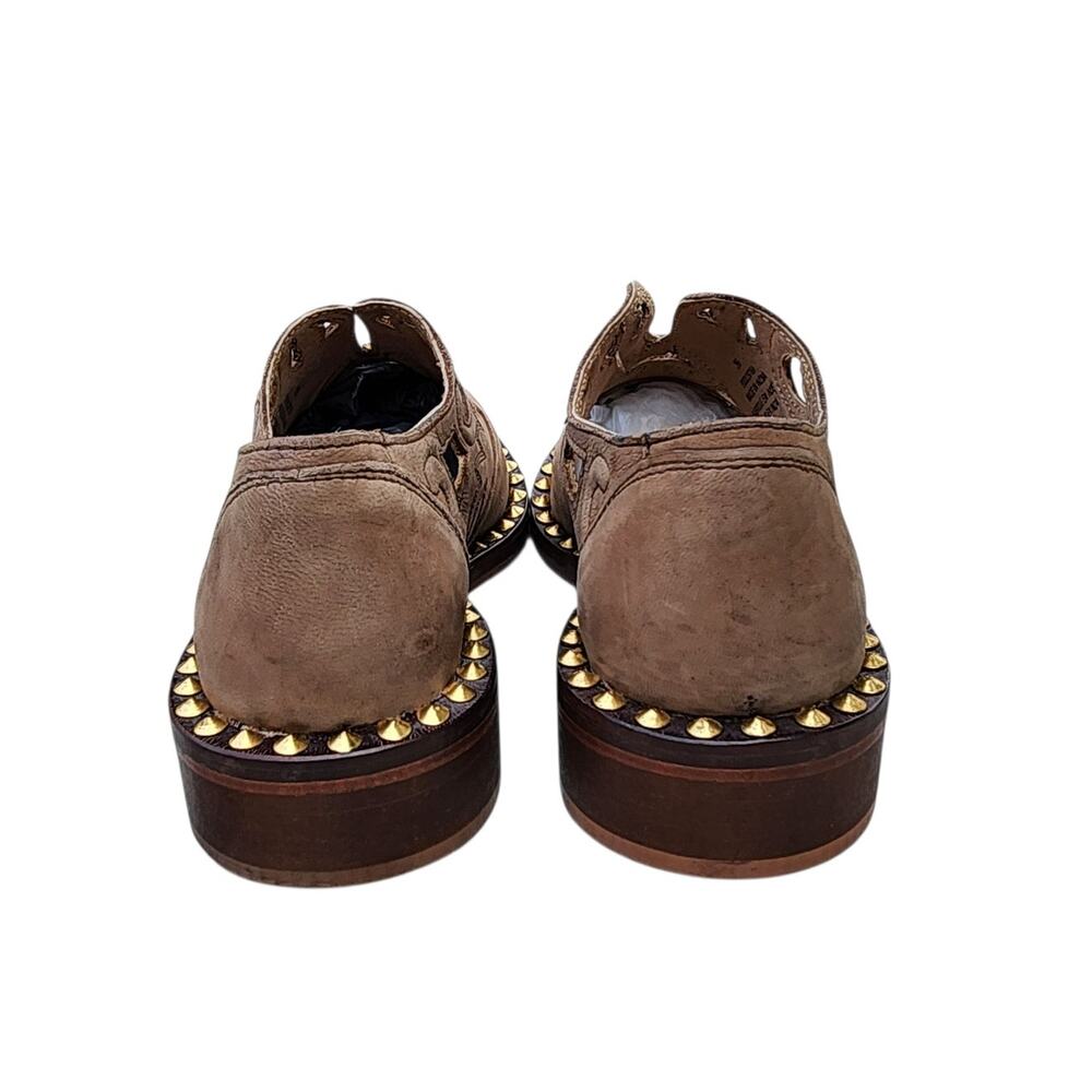 Free People Twin Falls Leather Studded Cowgirl Loafers 36 - Picture 4 of 11
